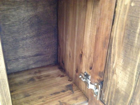 扉付き収納　２段　リビング収納　キッチン収納　アンティーク風　天然木　いのか家具